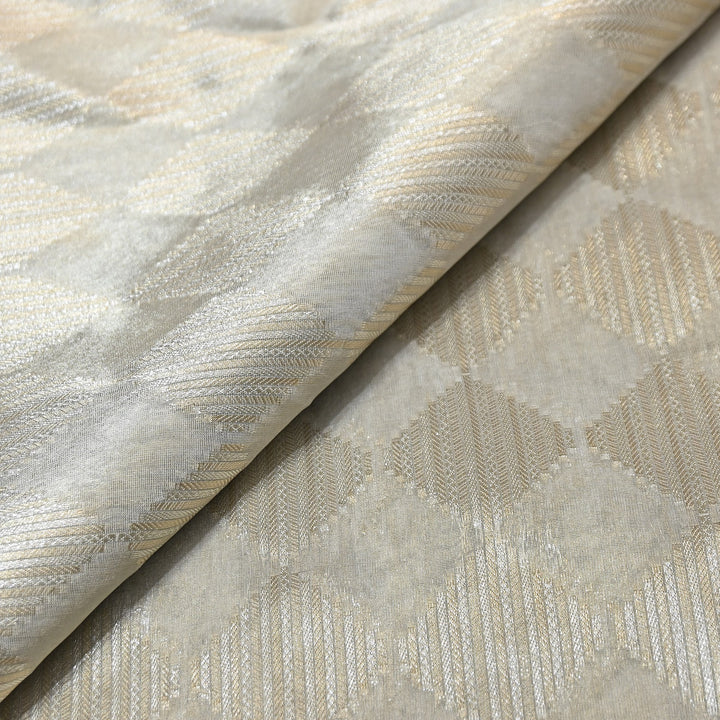 Bamberg Organza Tissue Zari Jacquard Fabric - AL4205-1