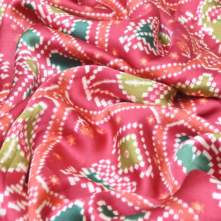 Bemberg Satin Digital Print Fabric– Soft Luxury Designer Satin Fabric 001333-39
