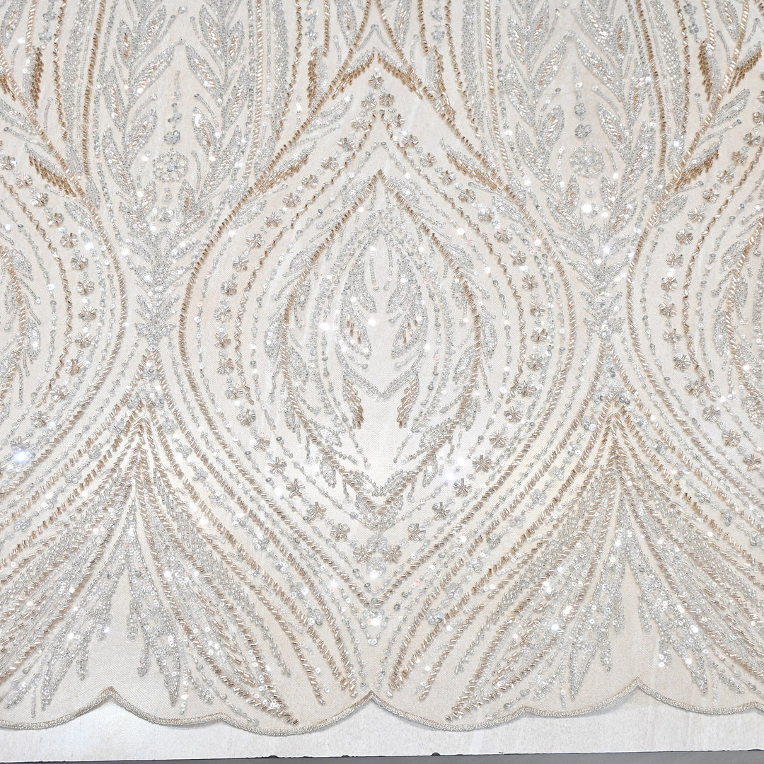 Premium Imported Heavy Beaded & Sequin Embroidery Net Fabric- 639841-01