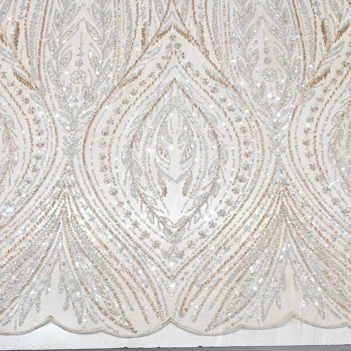 Premium Imported Heavy Beaded & Sequin Embroidery Net Fabric- 639841-01