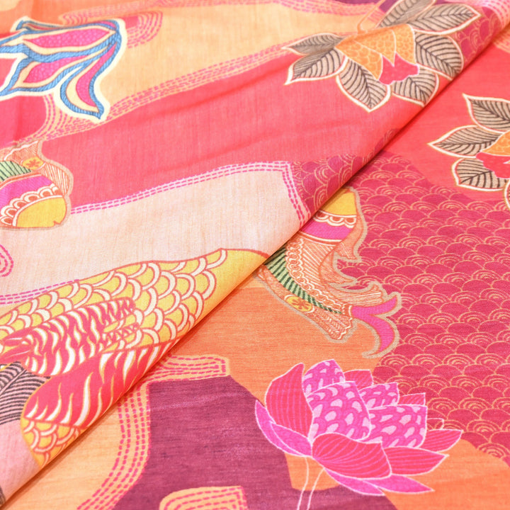 Premium Muslin Digital Print Fabric - 000844-35