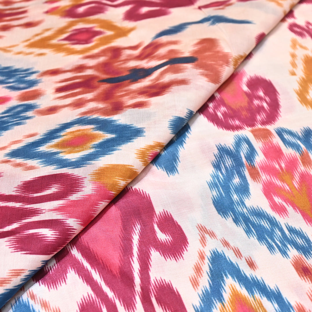 Multicolor Muslin Digital Print Fabric-KTP44-15