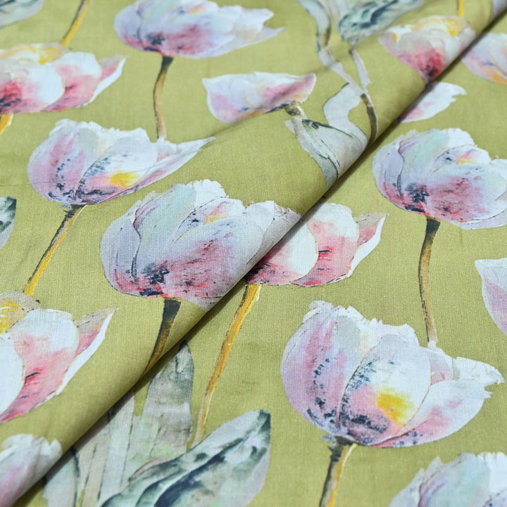 Green Omura Cotton Tulip Print