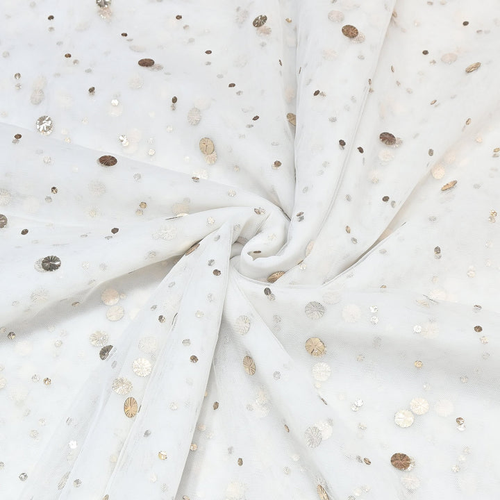 Dyeable Net Mukaish Work Fabric MUK053