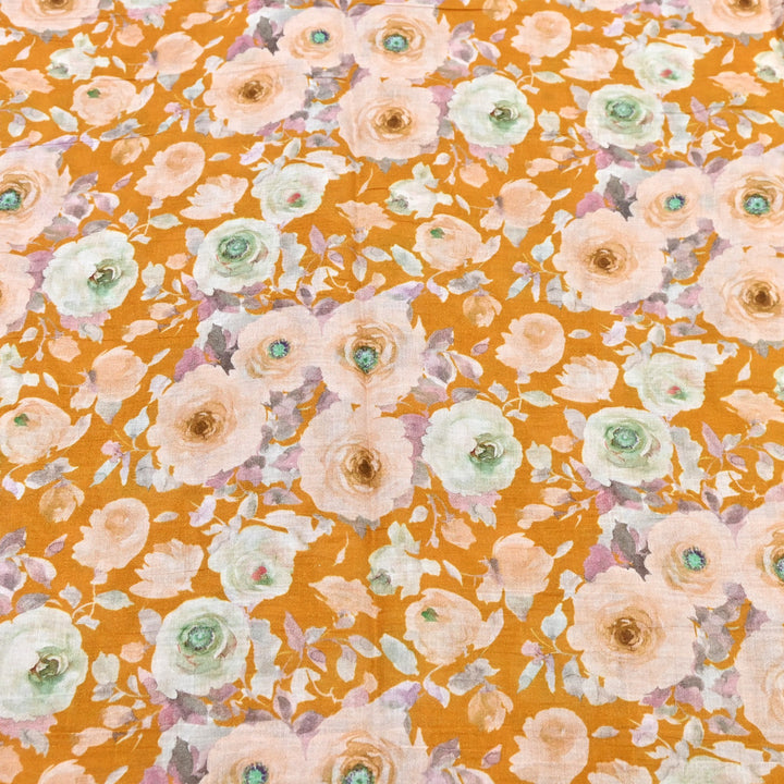 Elegant Crush Chanderi Digital Print Fabrics-UF0208-4