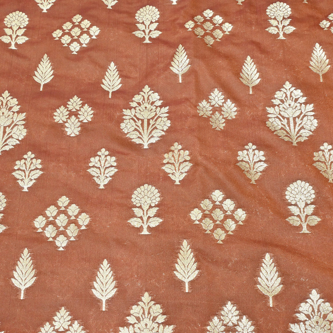 Katan Silk Zari Jaal Brocade Fabrics