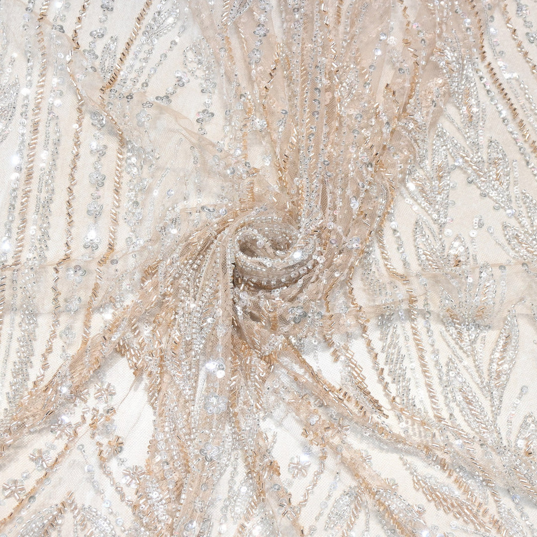 Premium Imported Heavy Beaded & Sequin Embroidery Net Fabric- 639841-01