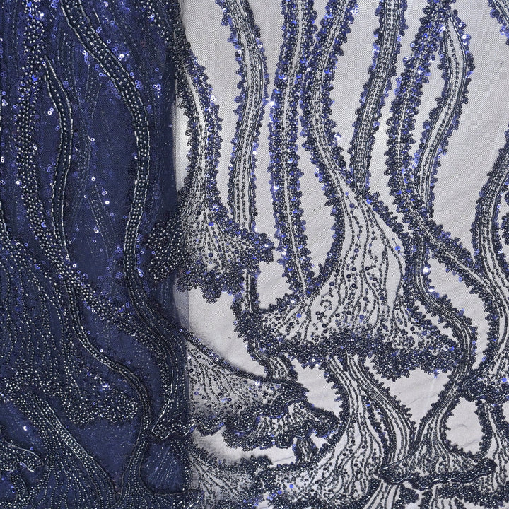 Beautiful Imported Net Cut Dana Sequins Embroidery Fabrics
