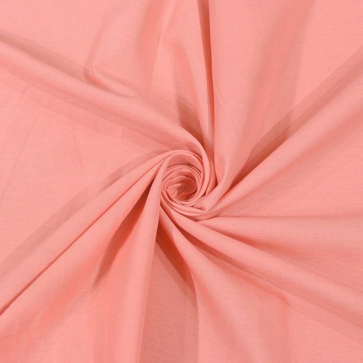 Coral Pink Arvind Cambric Cotton Fabrics