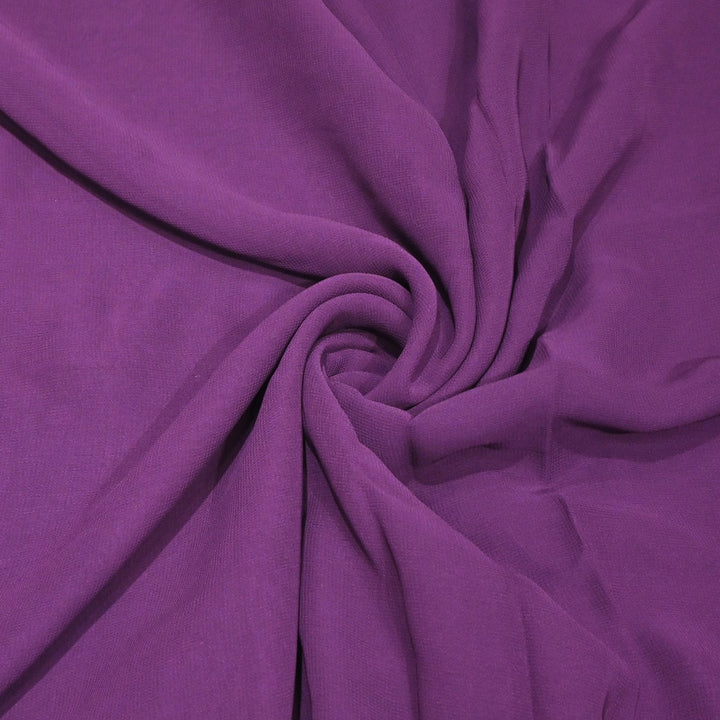 Light Eggplant Colour Viscose Georgette Fabrics