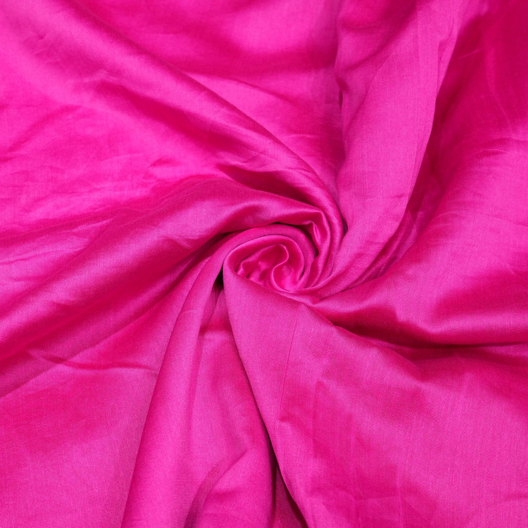 Hot Pink Colour 70gm Silk Chandei Fabrics