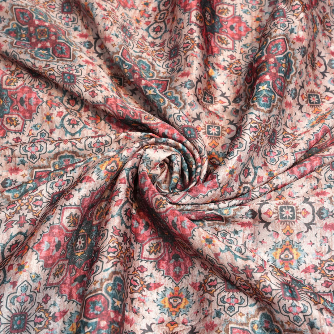 Semi Tusser Silk Prints Fabrics