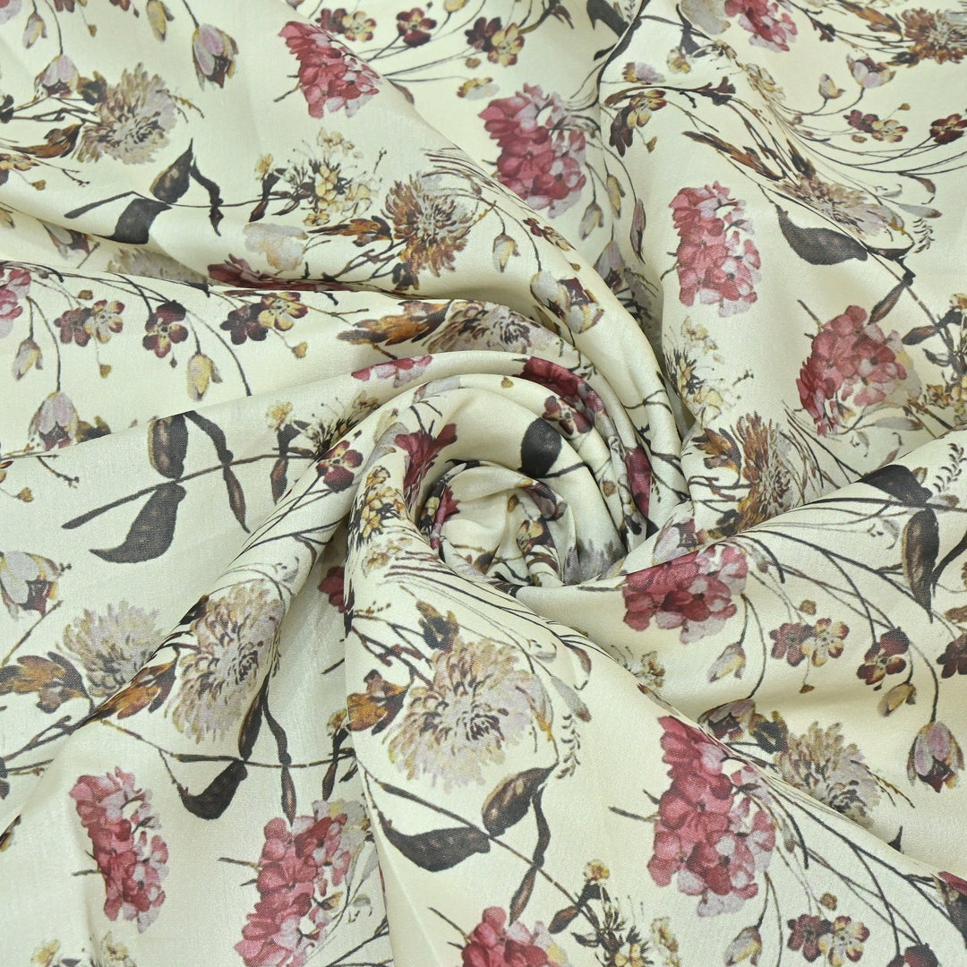 Semi Tusser Silk Prints Fabrics