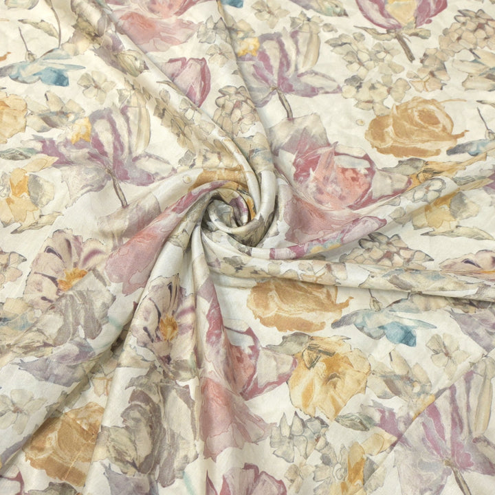 Floral Bamberg Satin Digital Print Fabrics