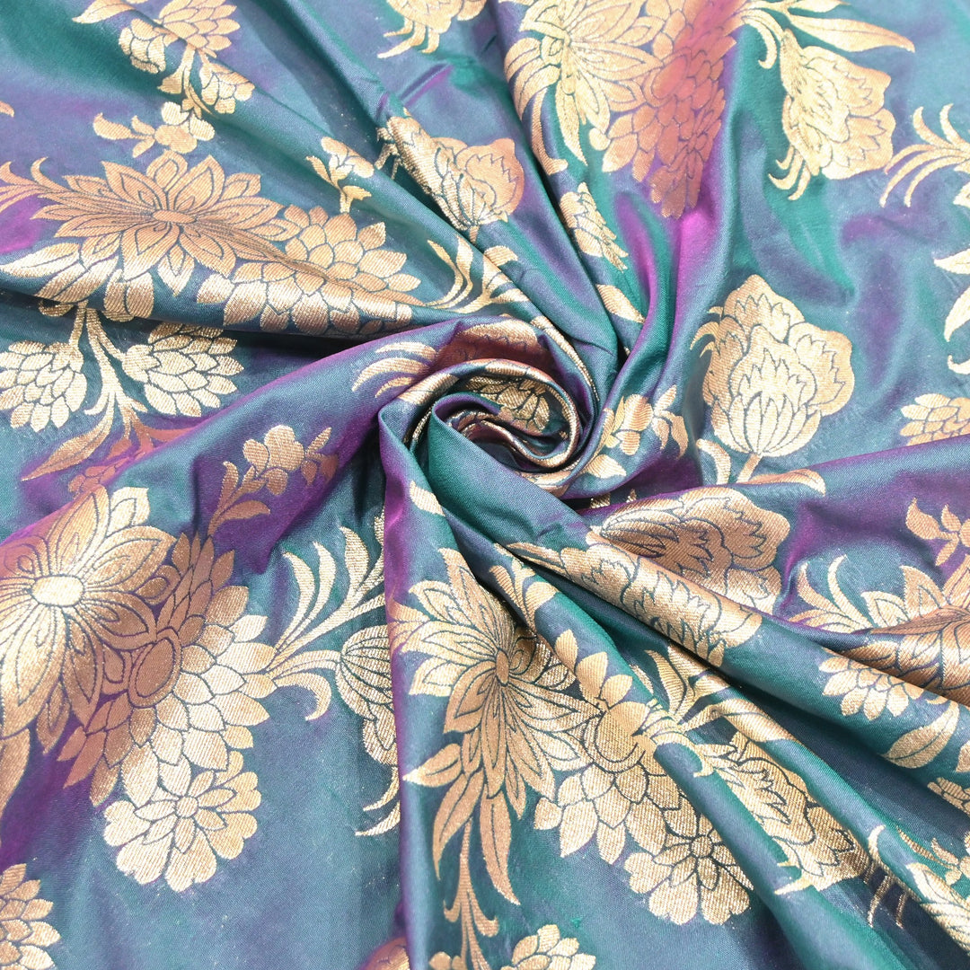 Katan Silk Zari Jaal Brocade Fabrics