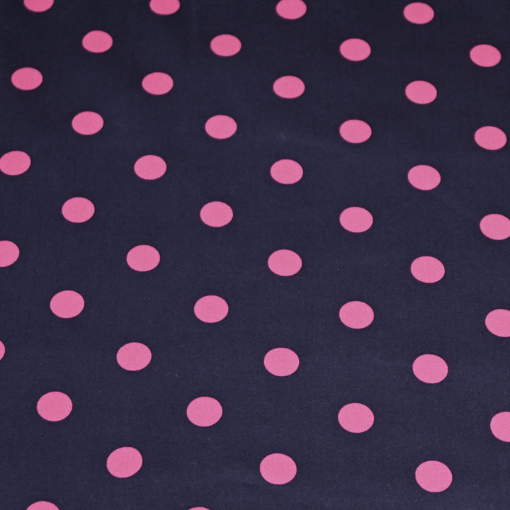 Glace Cotton With Beautiful Polka Dot Print Fabric – Lightweight Designer Cotton Fabric - LT0185-11