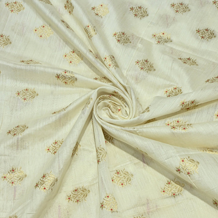 Chiniya Silk Dyeable Meena Buti Fabric