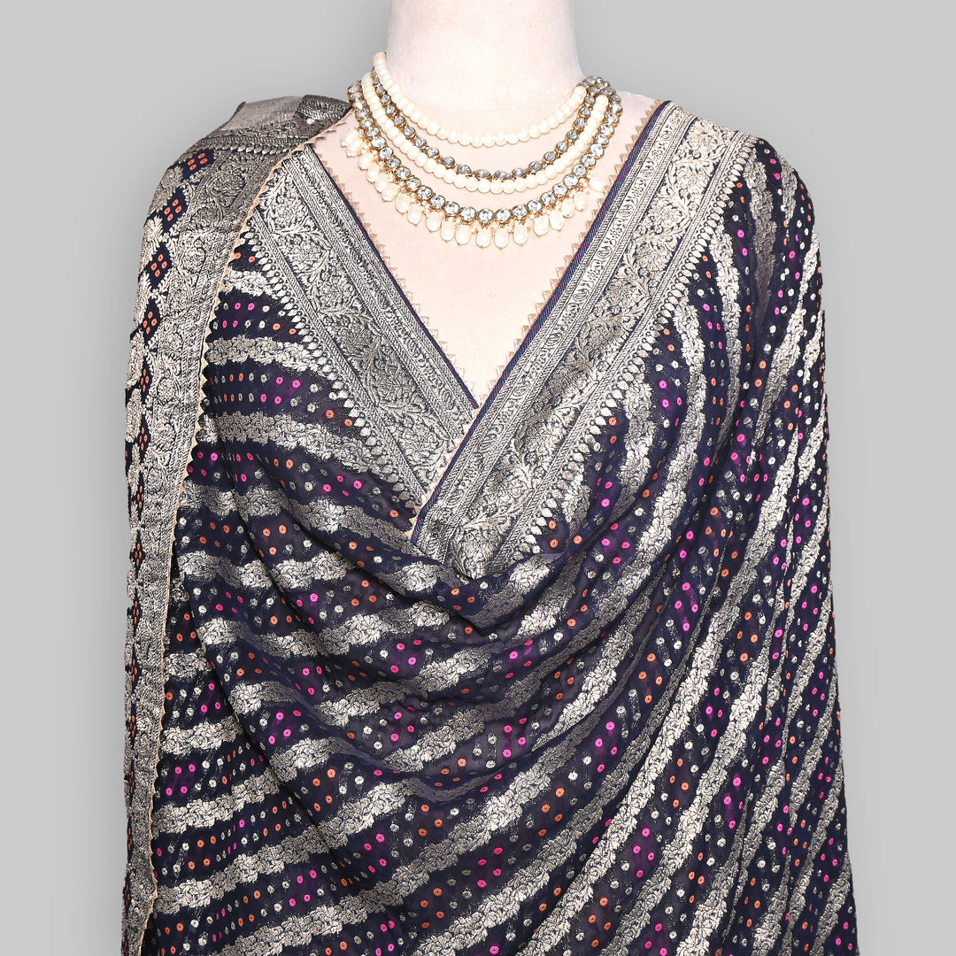 Premium Semi Georgette Leheriya Bandhej Dupatta – Elegant Ethnic Dupatta for Women-A2