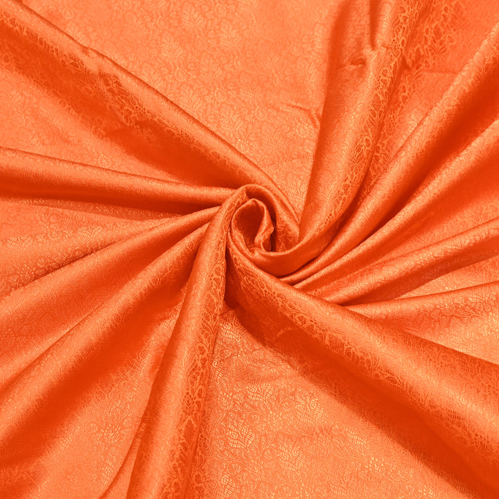 Orange Tanchui Silk Brocade Fabric