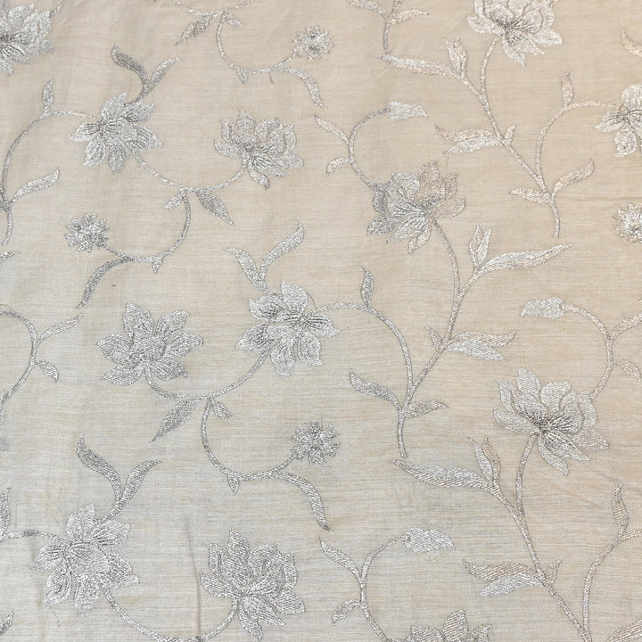Pure Moonga Silk Zari Embroidery Fabric – Premium Designer Ethnic Fabric for Wedding & Festive Wear -MS4378-1