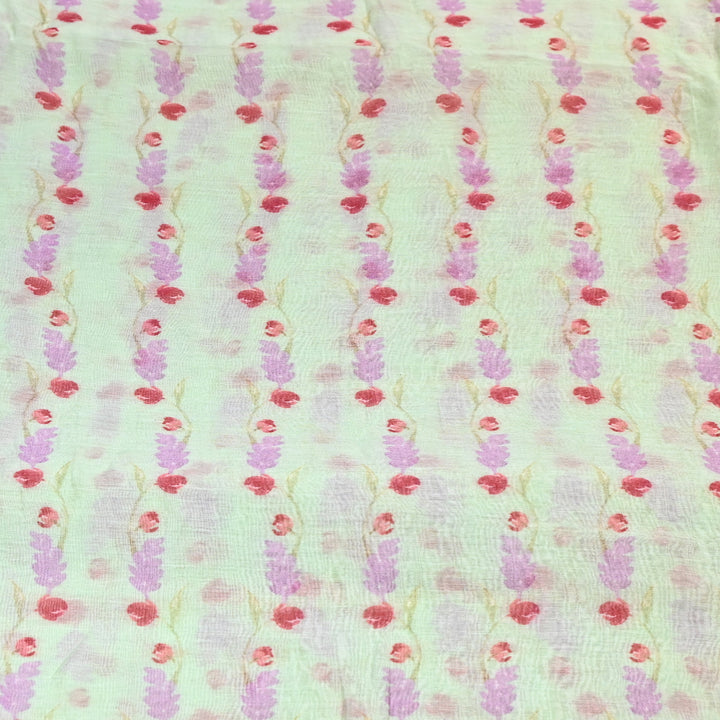 Mul Chanderi Digital Print Fabric - Soft Lightweight Designer Fabric GT0185-1B
