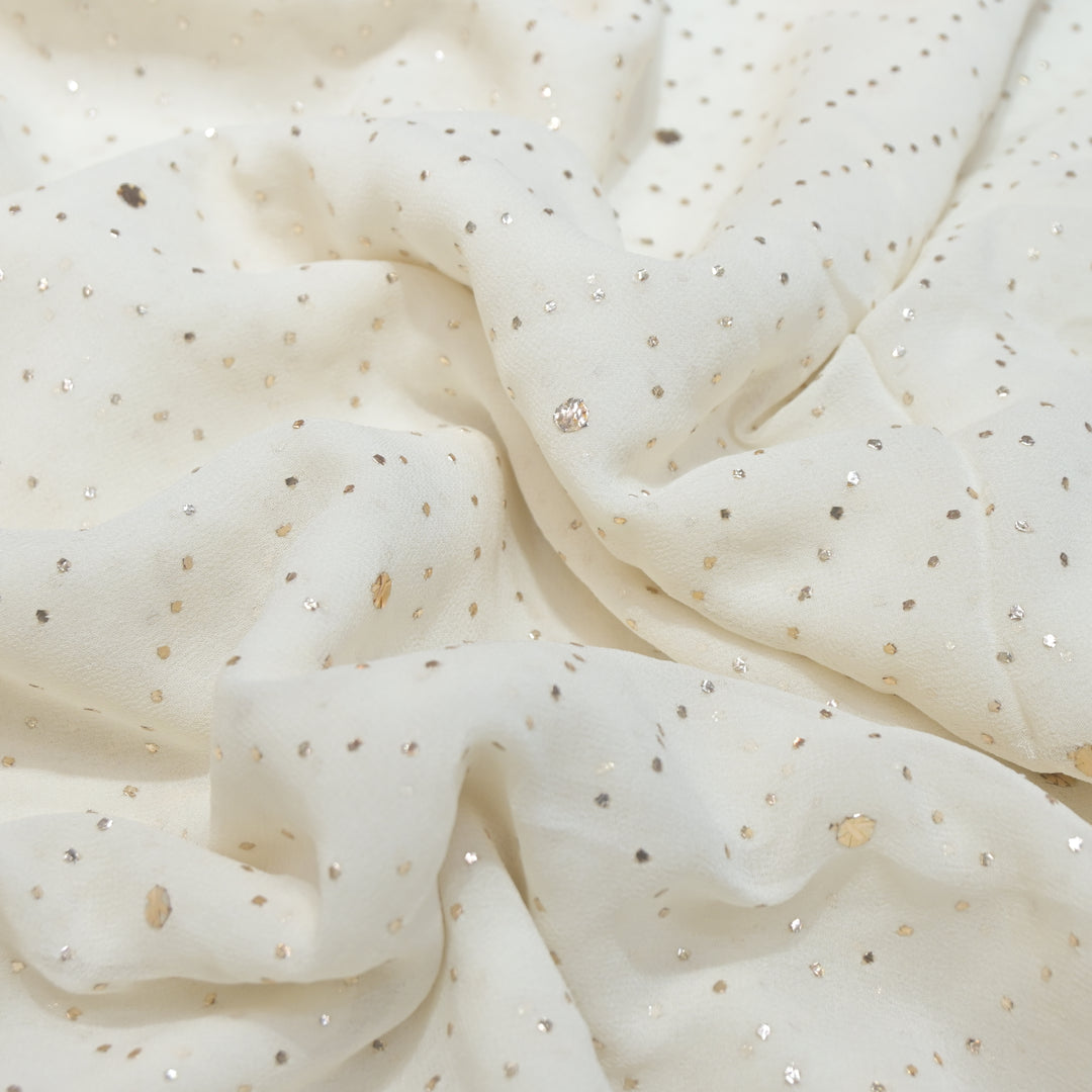 60gm Georgette Tikki & Dana Zaal Mukaish Hand Work Fabrics