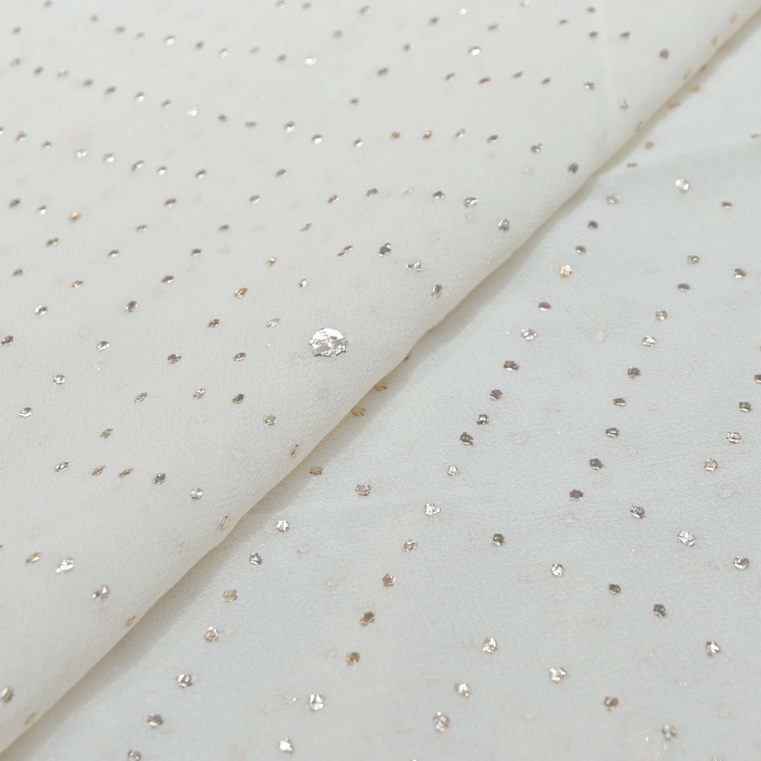 60gm Georgette Tikki & Dana Zaal Mukaish Hand Work Fabrics