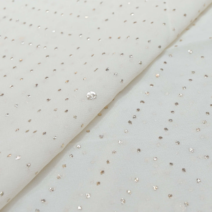 60gm Georgette Tikki & Dana Zaal Mukaish Hand Work Fabrics