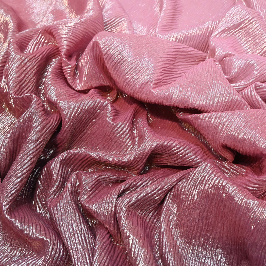 Pink Ombre Crush Foil Georgette Fabric