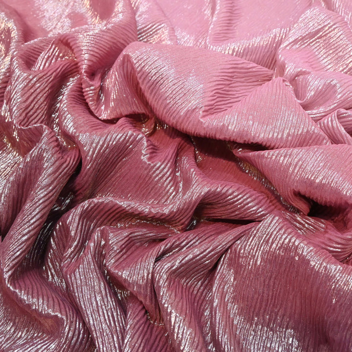 Pink Ombre Crush Foil Georgette Fabric