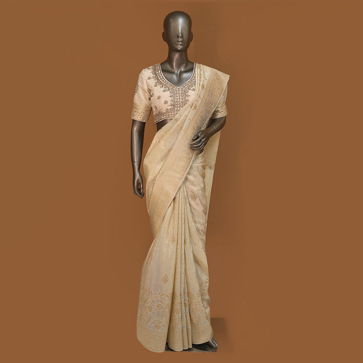 Beige Colour Silk Saree