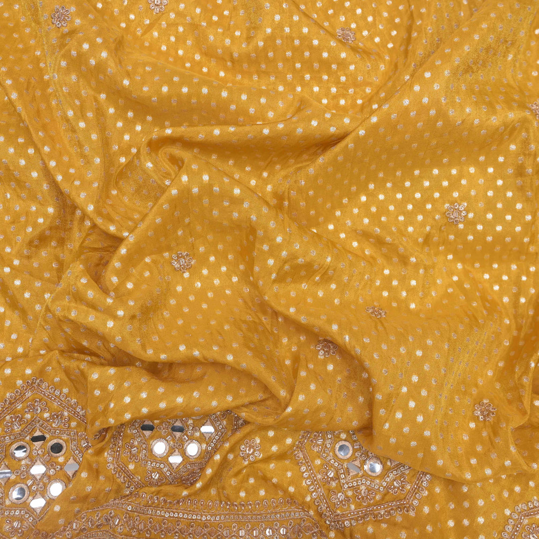 Yellow Tissue Embroidery Fabric.| 46-1658Y