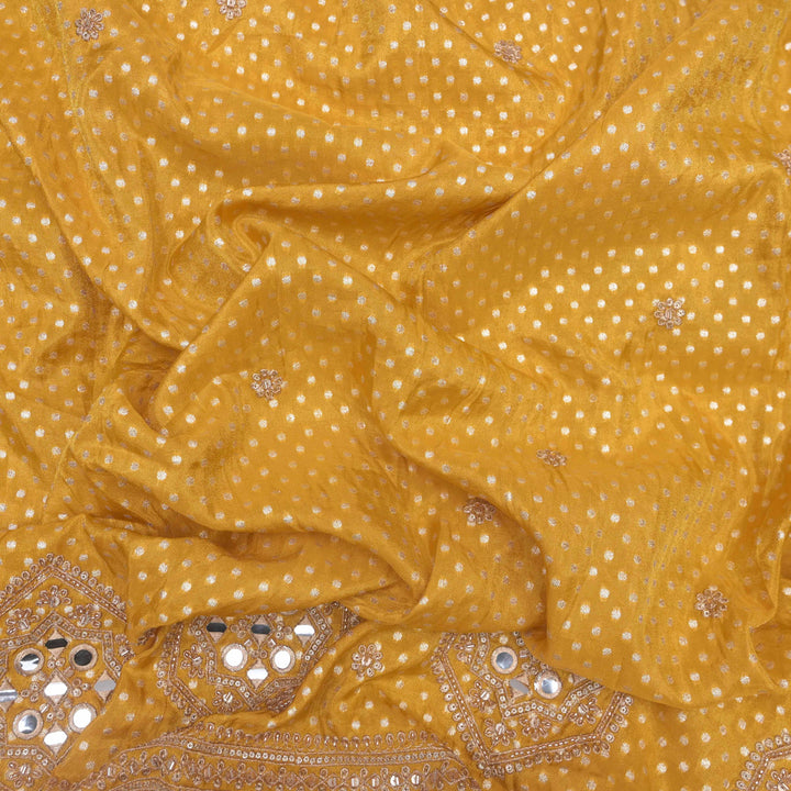 Yellow Tissue Embroidery Fabric.| 46-1658Y