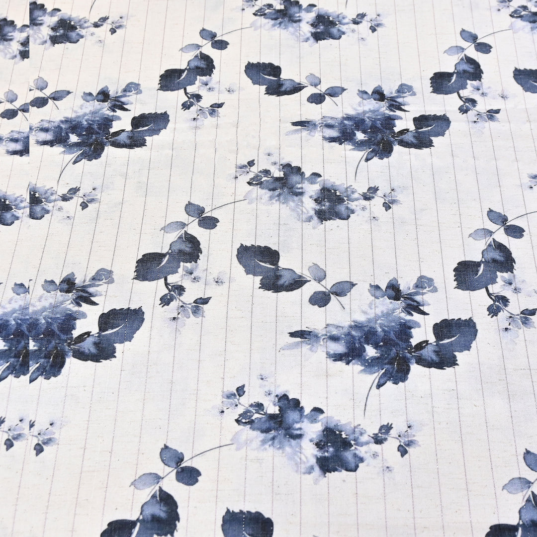 Cotton Linen Lurex Digital Print Fabric – Premium Designer Summer Fabric- BYP125-6
