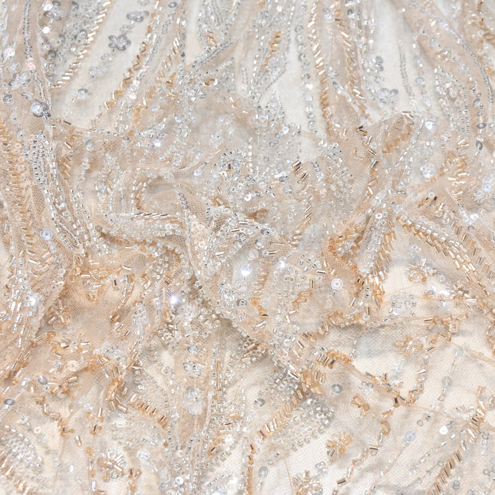 Premium Imported Heavy Beaded & Sequin Embroidery Net Fabric- 639841-01