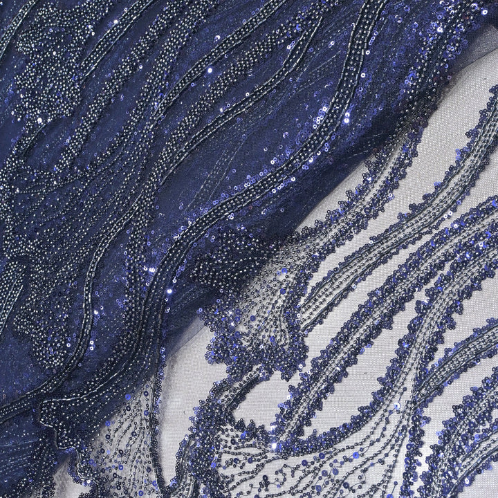 Beautiful Imported Net Cut Dana Sequins Embroidery Fabrics