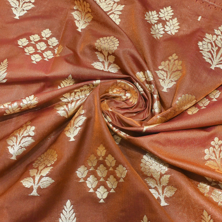 Katan Silk Zari Jaal Brocade Fabrics