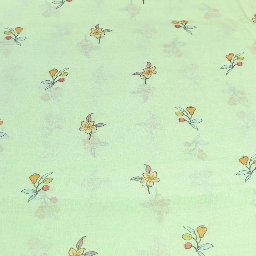 Premium Mul Chanderi Digital Print Fabric – Lightweight Chanderi Fabrics GT0185-2