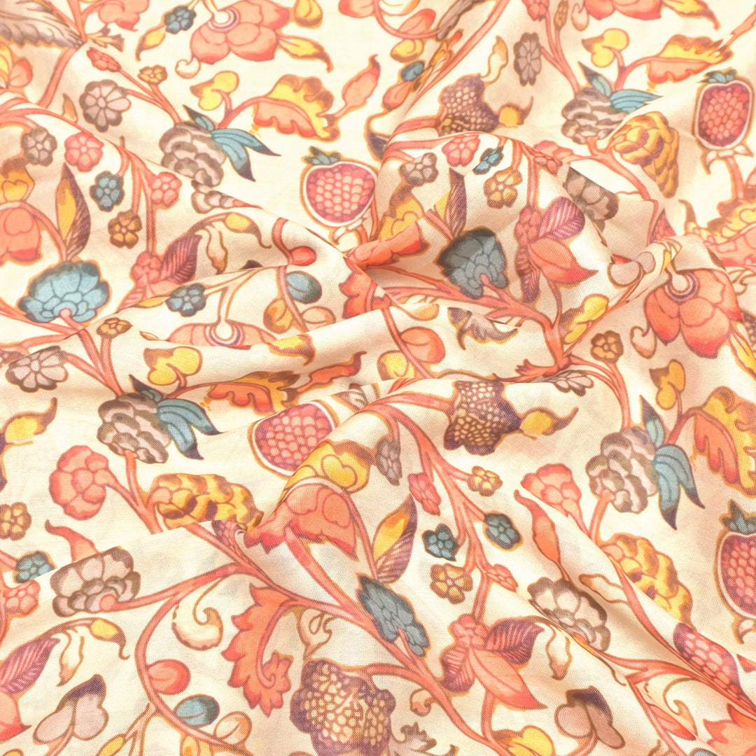 Silk Chanderi Digital Print Fabrics