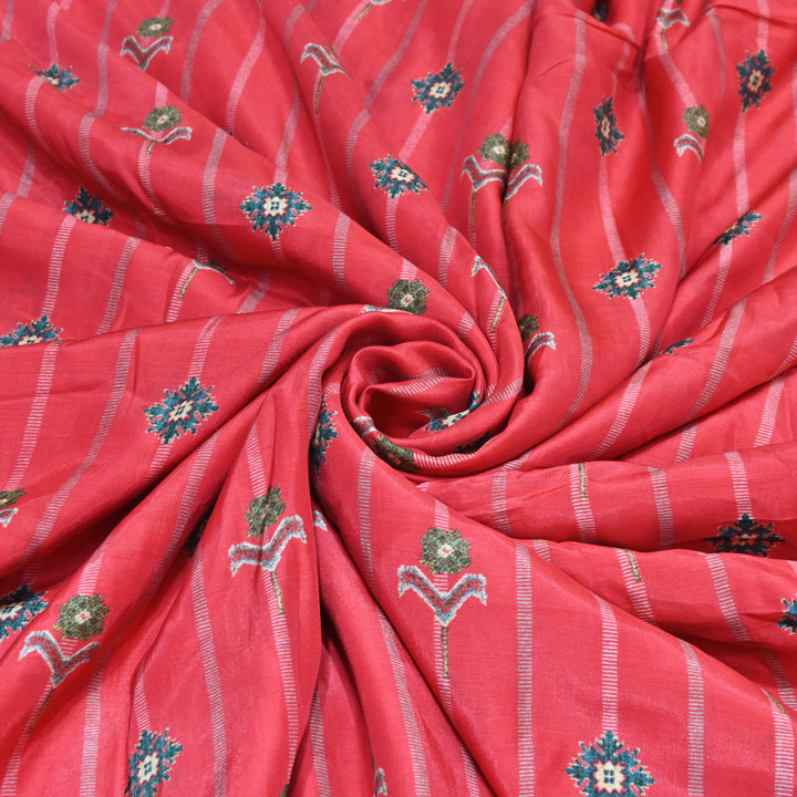 Multicolor Muslin Digital Print Fabric-KTP44-16