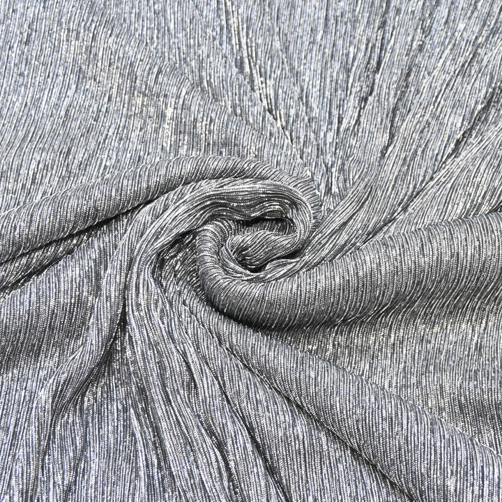 Silver Crinkled Moonlight Fabric