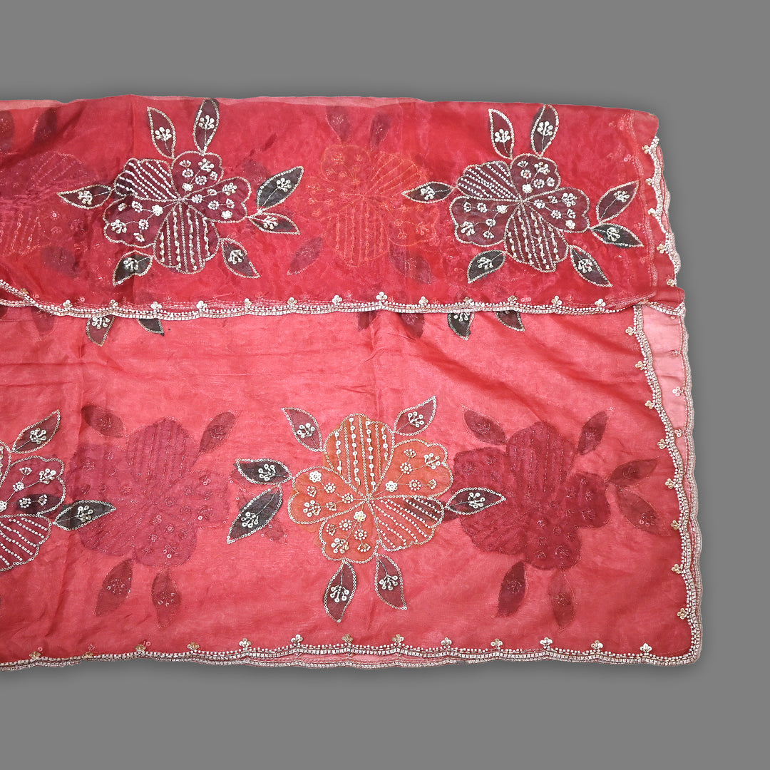 Organza Moti & Sequence Embroidery Dupatta – Elegant Ethnic Dupatta for Women- DI0780-7