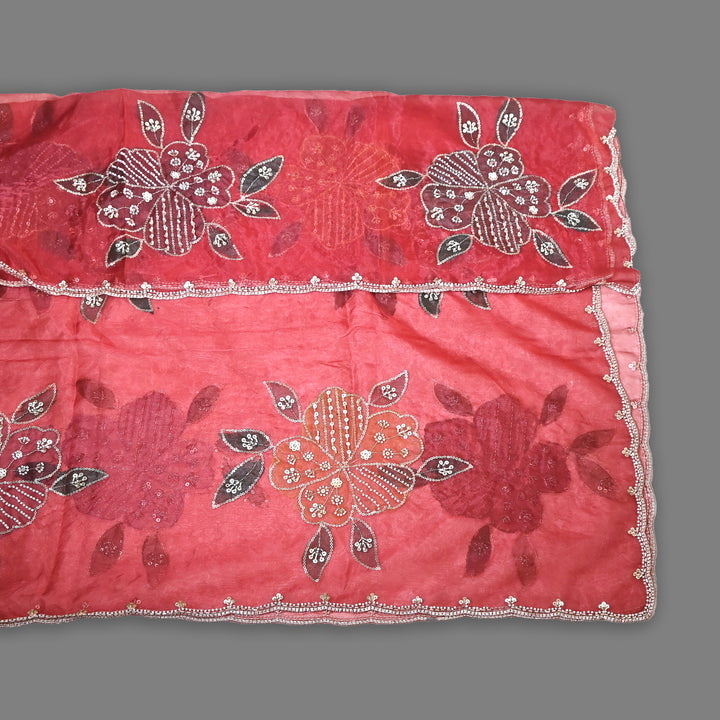Organza Moti & Sequence Embroidery Dupatta – Elegant Ethnic Dupatta for Women- DI0780-7