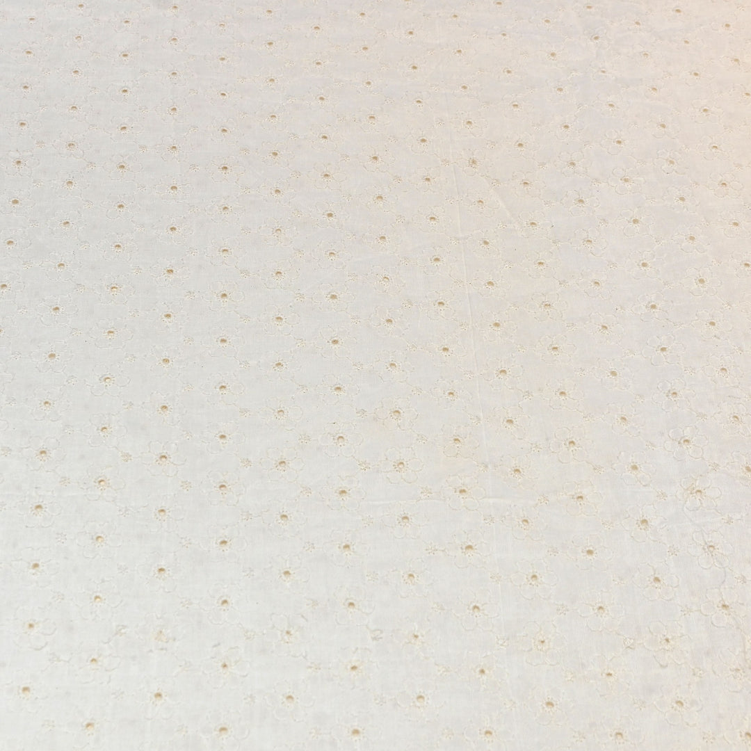 Kora Cotton Cutwork Chikankari Embroidery Fabric DF0130-4