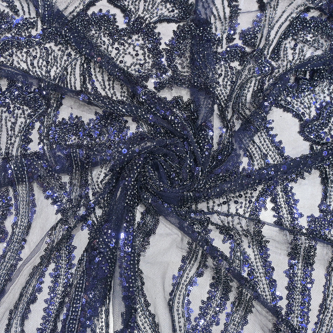 Beautiful Imported Net Cut Dana Sequins Embroidery Fabrics
