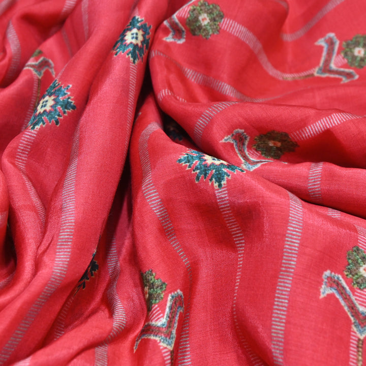 Multicolor Muslin Digital Print Fabric-KTP44-16