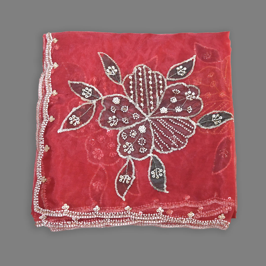 Organza Moti & Sequence Embroidery Dupatta – Elegant Ethnic Dupatta for Women- DI0780-7