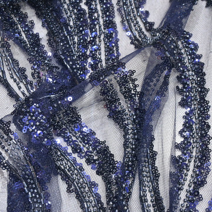 Beautiful Imported Net Cut Dana Sequins Embroidery Fabrics