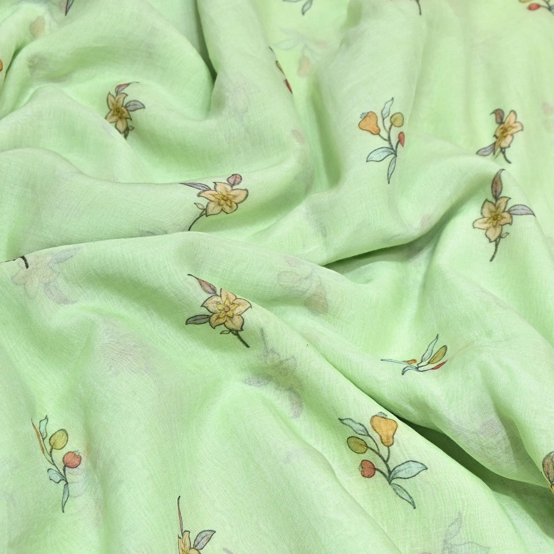 Premium Mul Chanderi Digital Print Fabric – Lightweight Chanderi Fabrics GT0185-2