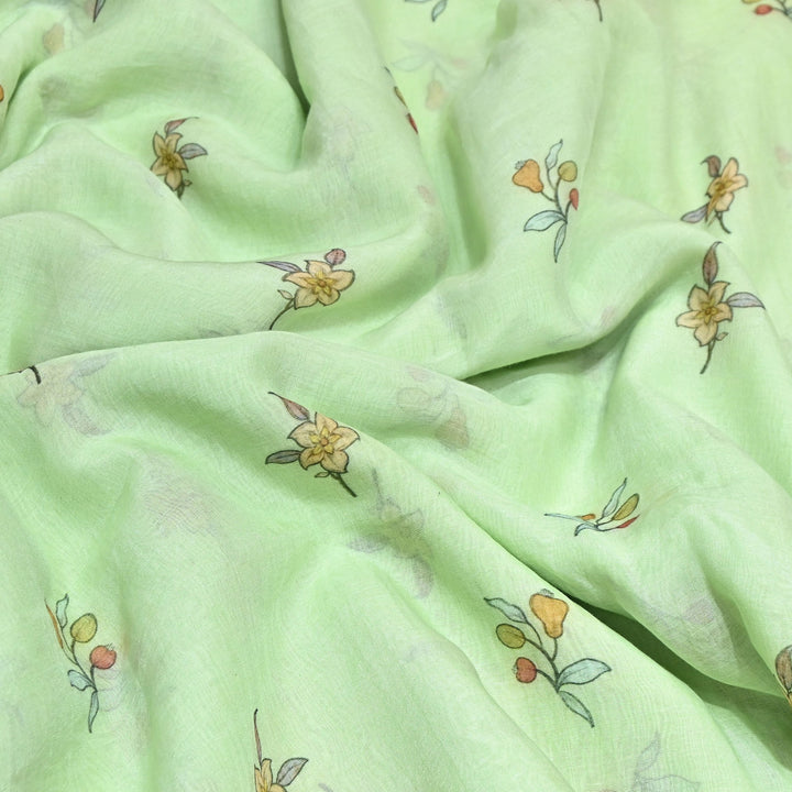 Premium Mul Chanderi Digital Print Fabric – Lightweight Chanderi Fabrics GT0185-2